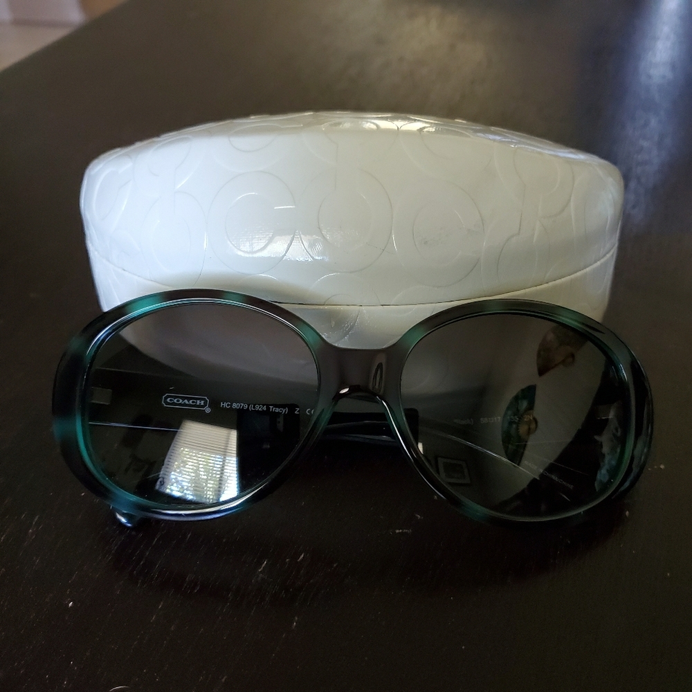 *SOLD* Coach Sunglasses Tracy Aqua Tortoise/Black